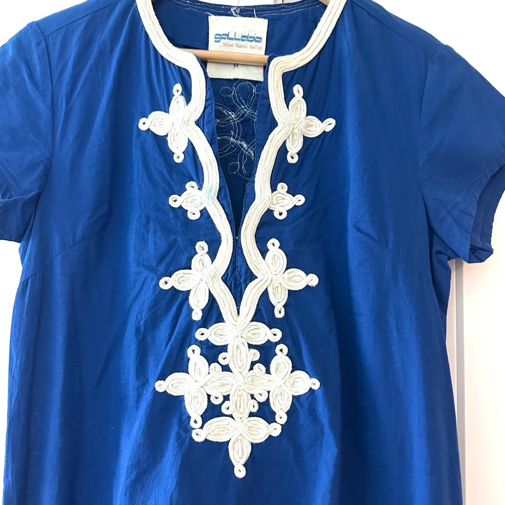 Gallabia Embroidered Trim Kaftan Dress - Picture 3 of 12